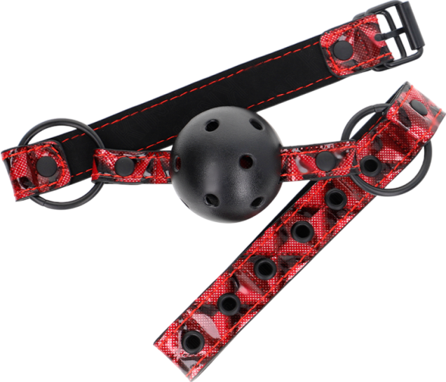 Φίμωτρο από δερματίνη σε μαύρο χρώμα, μήκους 62 εκ.