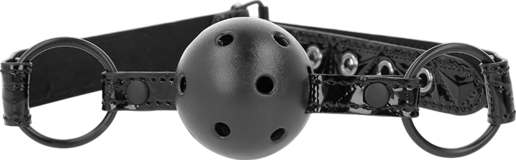 Φίμωτρο από δερματίνη σε μαύρο χρώμα, μήκους 62 εκ.