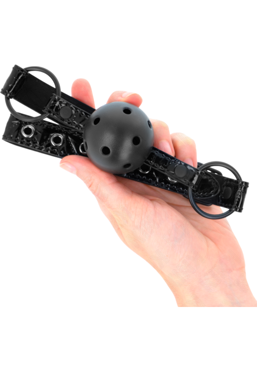 Φίμωτρο από δερματίνη σε μαύρο χρώμα, μήκους 62 εκ.