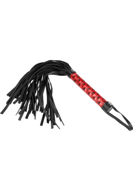 Μαστίγιο από δερματίνη σε κόκκινο χρώμα, μήκους 55 εκ.