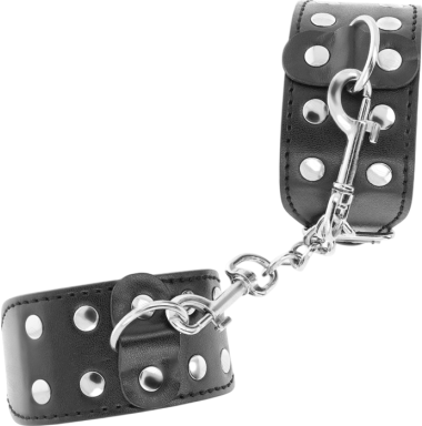 Bondage δεσμά από δερματίνη σε μαύρο χρώμα