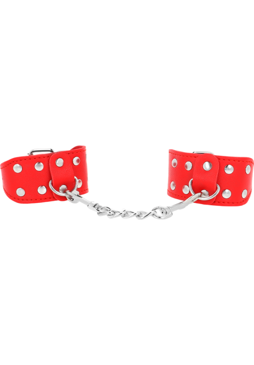 Bondage δεσμά από δερματίνη σε κόκκινο χρώμα