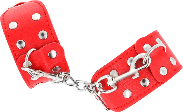 Bondage δεσμά από δερματίνη σε κόκκινο χρώμα