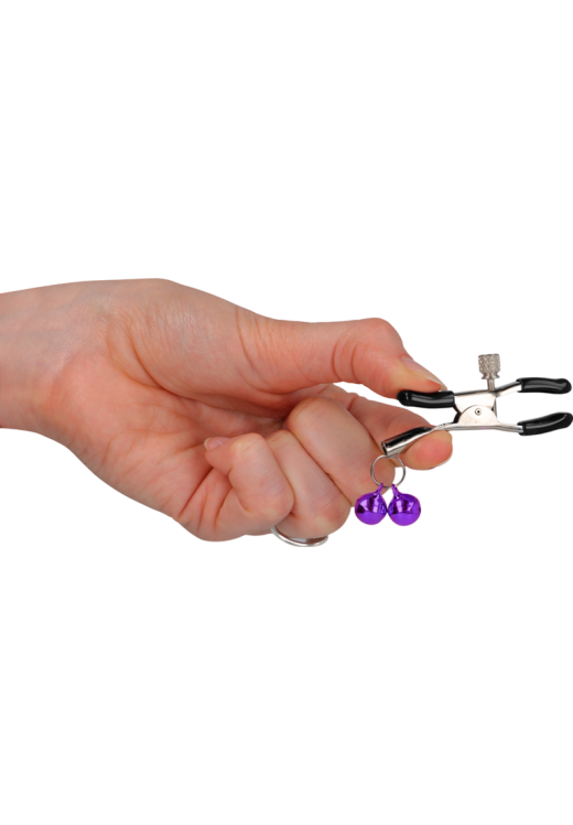 Μεταλλικοί σφιγκτήρες θηλών σε μοβ χρώμα