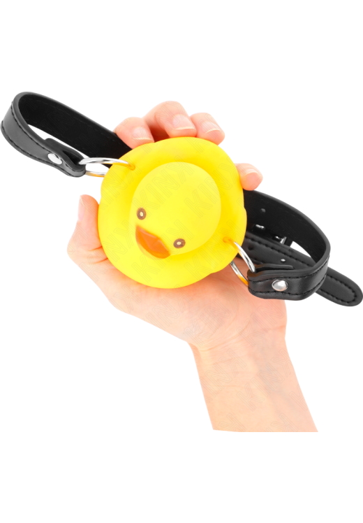 Φίμωτρο από δερματίνη σε κίτρινο χρώμα, μήκους 60 εκ.