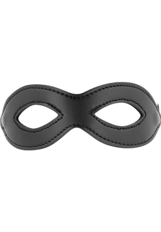 Μάσκα προσώπου από δερματίνη σε μαύρο χρώμα, μήκους 20 εκ.