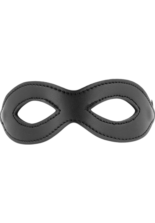 Μάσκα προσώπου από δερματίνη σε μαύρο χρώμα, μήκους 20 εκ.