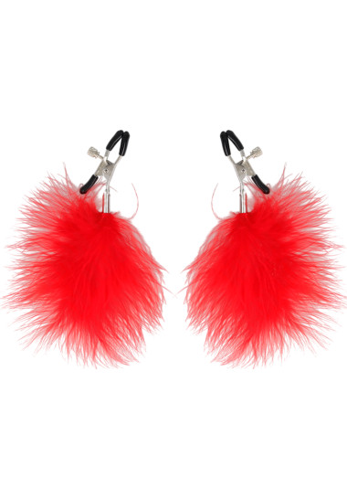 Μεταλλικοί σφιγκτήρες θηλών σε κόκκινο χρώμα