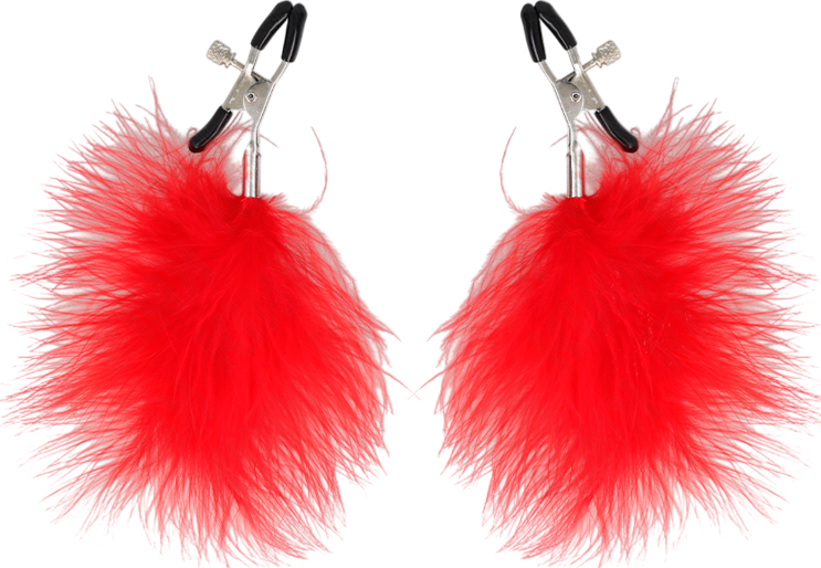 Μεταλλικοί σφιγκτήρες θηλών σε κόκκινο χρώμα