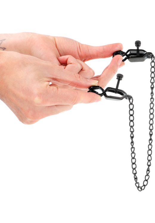 Μεταλλικοί σφιγκτήρες θηλών σε μαύρο χρώμα