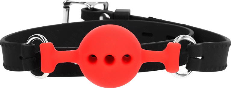 Φίμωτρο από δερματίνη σε κόκκινο χρώμα, μήκους 55 εκ.