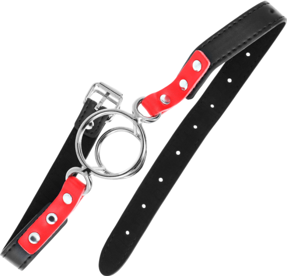 Φίμωτρο από δερματίνη σε κόκκινο χρώμα, μήκους 62 εκ.