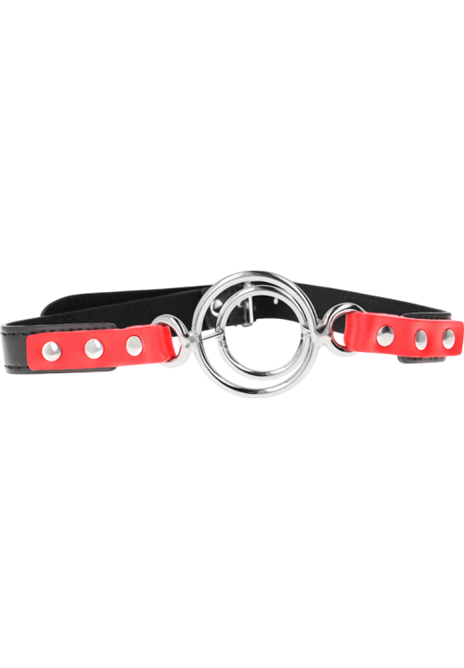 Φίμωτρο από δερματίνη σε κόκκινο χρώμα, μήκους 62 εκ.