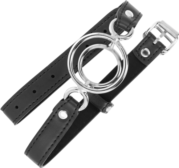 Φίμωτρο από δερματίνη σε μαύρο χρώμα, μήκους 62 εκ.