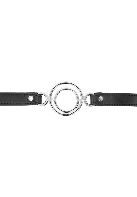 Φίμωτρο από δερματίνη σε μαύρο χρώμα, μήκους 62 εκ.