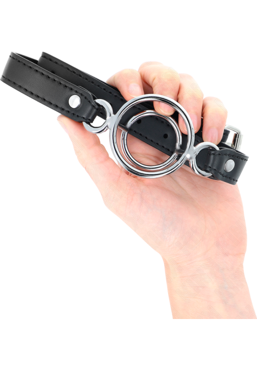 Φίμωτρο από δερματίνη σε μαύρο χρώμα, μήκους 62 εκ.