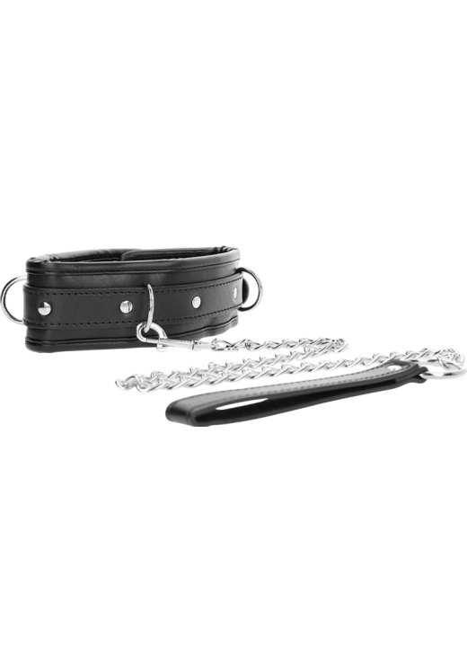 Κολάρο από δερματίνη σε μαύρο χρώμα