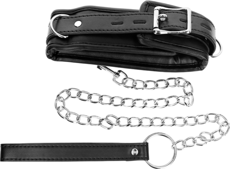 Κολάρο από δερματίνη σε μαύρο χρώμα