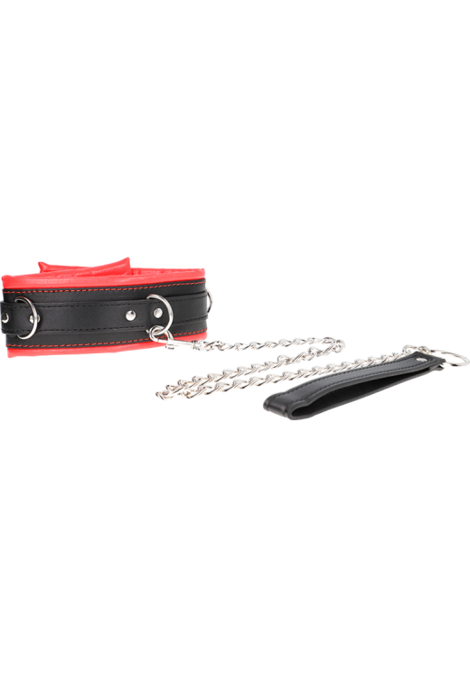 Κολάρο από δερματίνη σε κόκκινο χρώμα