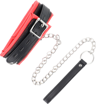 Κολάρο από δερματίνη σε κόκκινο χρώμα