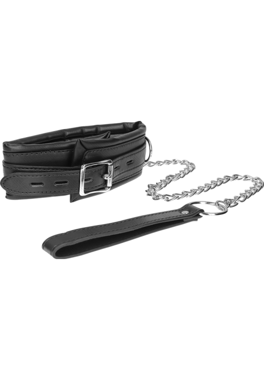 Κολάρο από δερματίνη σε μαύρο χρώμα