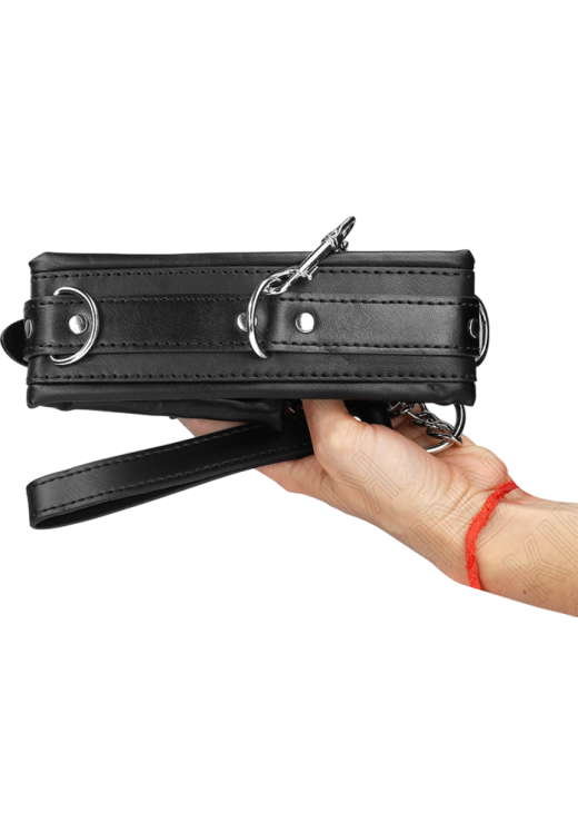 Κολάρο από δερματίνη σε μαύρο χρώμα