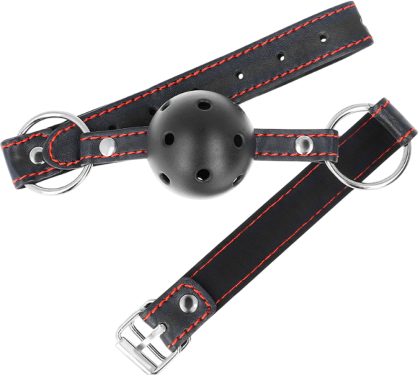 Φίμωτρο από δερματίνη σε μαύρο χρώμα, μήκους 62 εκ.