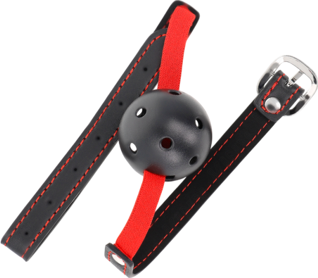 Φίμωτρο από δερματίνη σε κόκκινο χρώμα, μήκους 62 εκ.