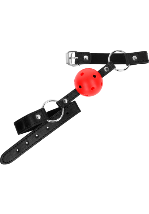 Φίμωτρο από δερματίνη σε κόκκινο χρώμα, μήκους 60 εκ.