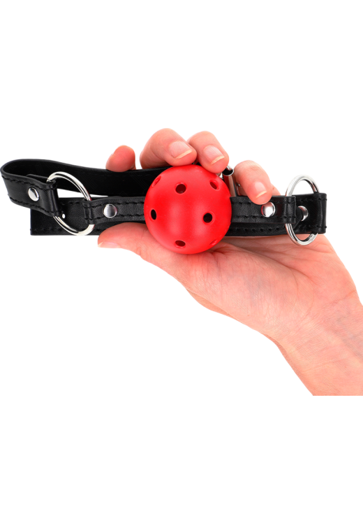 Φίμωτρο από δερματίνη σε κόκκινο χρώμα, μήκους 60 εκ.