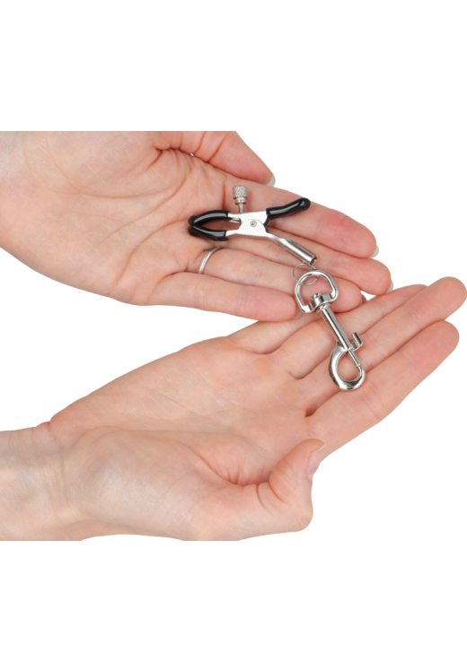 Μεταλλικοί σφιγκτήρες θηλών σε ασημί χρώμα