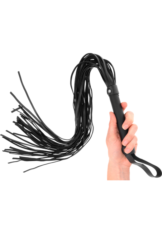 Μαστίγιο από δέρμα προβάτου σε μαύρο χρώμα, μήκους 40 εκ.