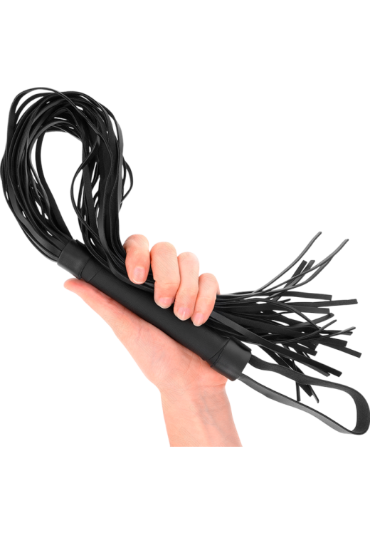 Μαστίγιο από δέρμα προβάτου σε μαύρο χρώμα, μήκους 40 εκ.