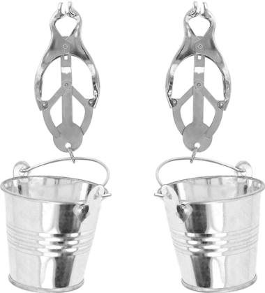 Μεταλλικοί σφιγκτήρες θηλών σε ασημί χρώμα