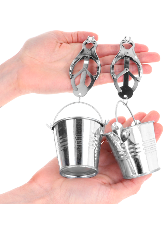 Μεταλλικοί σφιγκτήρες θηλών σε ασημί χρώμα