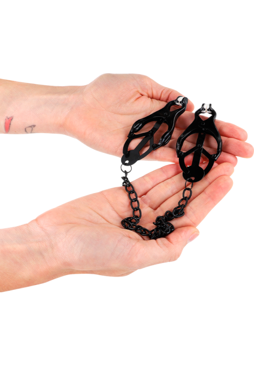 Μεταλλικοί σφιγκτήρες θηλών σε μαύρο χρώμα