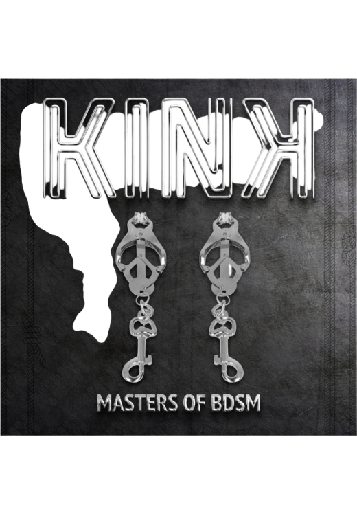 Μεταλλικοί σφιγκτήρες θηλών σε ασημί χρώμα με ενσύρματο κοντρόλ