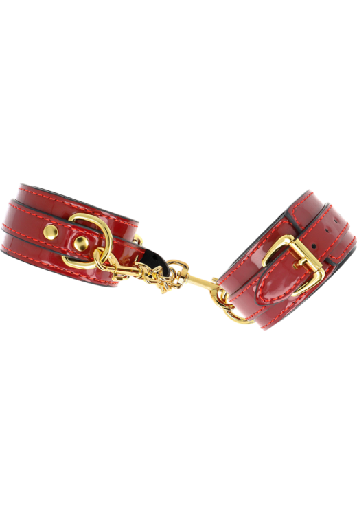 Bondage δεσμά από δερματίνη σε κόκκινο χρώμα