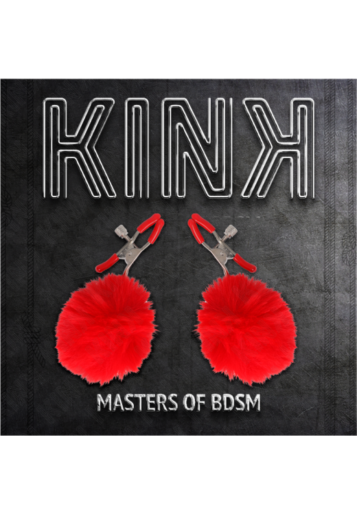 Μεταλλικοί σφιγκτήρες θηλών σε κόκκινο χρώμα με ενσύρματο κοντρόλ