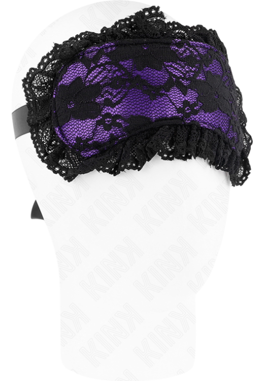 Κλειστή μάσκα από απαλό ύφασμα σε μοβ χρώμα, μήκους 22,5 εκ.