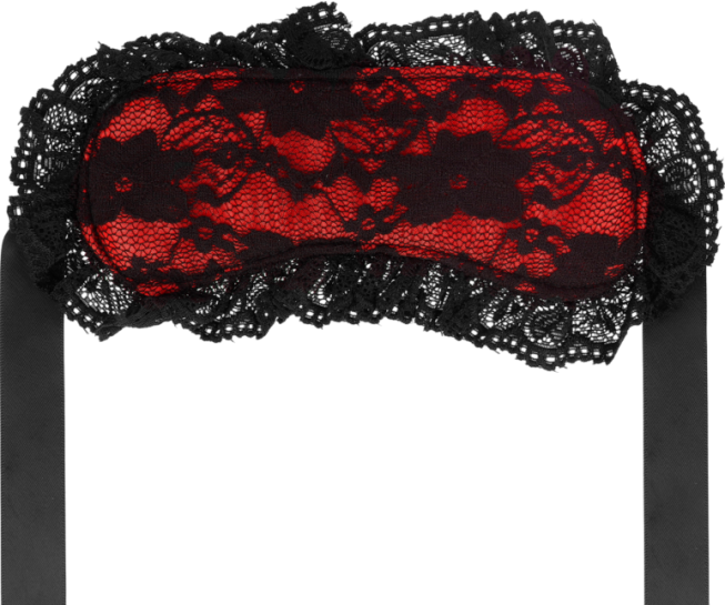 Κλειστή μάσκα από απαλό ύφασμα σε κόκκινο χρώμα, μήκους 22 εκ.