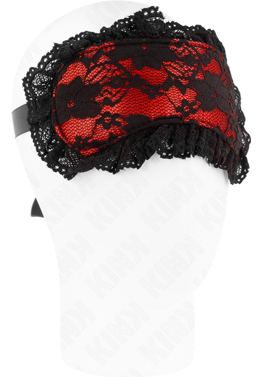 Κλειστή μάσκα από απαλό ύφασμα σε κόκκινο χρώμα, μήκους 22 εκ.