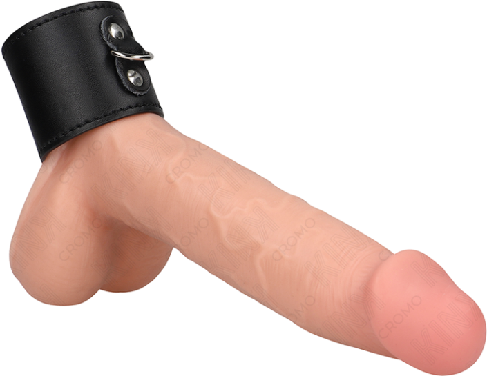 Δερμάτινο δαχτυλίδι πέους σε μαύρο χρώμα