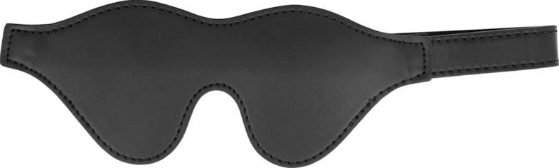 Κλειστή μάσκα από δερματίνη σε μαύρο χρώμα, μήκους 22 εκ.