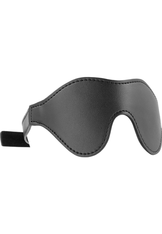 Κλειστή μάσκα από δερματίνη σε μαύρο χρώμα, μήκους 22 εκ.