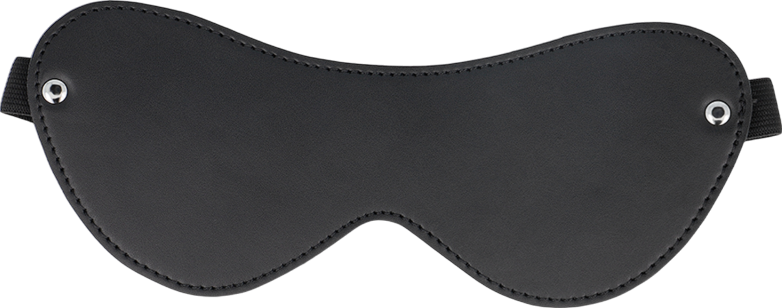 Κλειστή μάσκα από δερματίνη σε μαύρο χρώμα, μήκους 22 εκ.