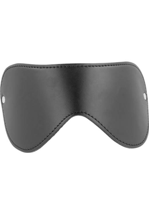 Κλειστή μάσκα από δερματίνη σε μαύρο χρώμα, μήκους 22 εκ.