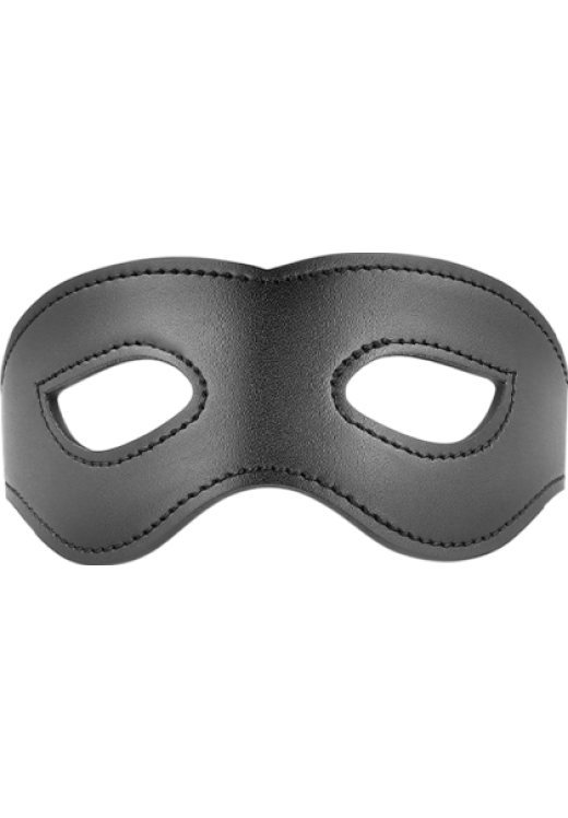 Μάσκα προσώπου από δερματίνη σε μαύρο χρώμα, μήκους 22 εκ.