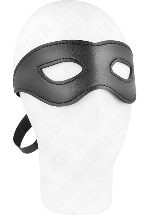 Μάσκα προσώπου από δερματίνη σε μαύρο χρώμα, μήκους 22 εκ.