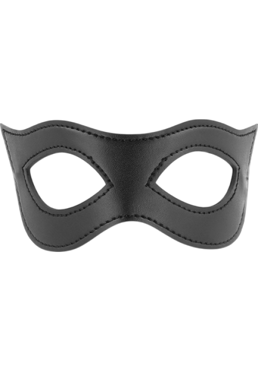 Μάσκα προσώπου από δερματίνη σε μαύρο χρώμα, μήκους 20 εκ.
